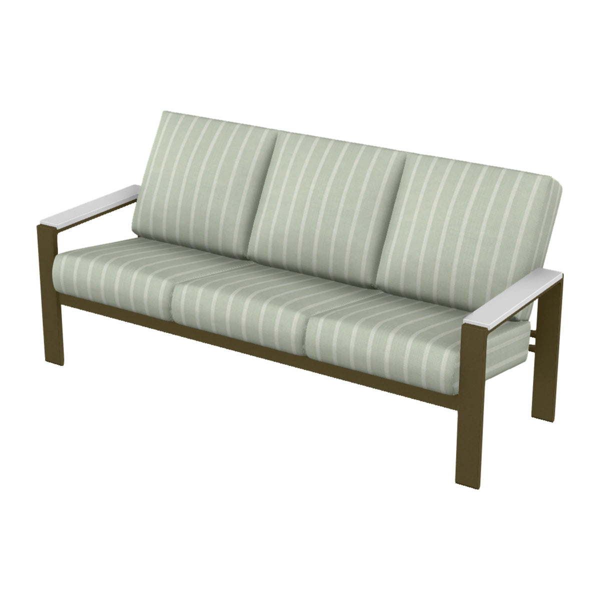Telescope Larssen Cushion Sofa w/ Arm Accents — Beachwood PC / Snow Accents