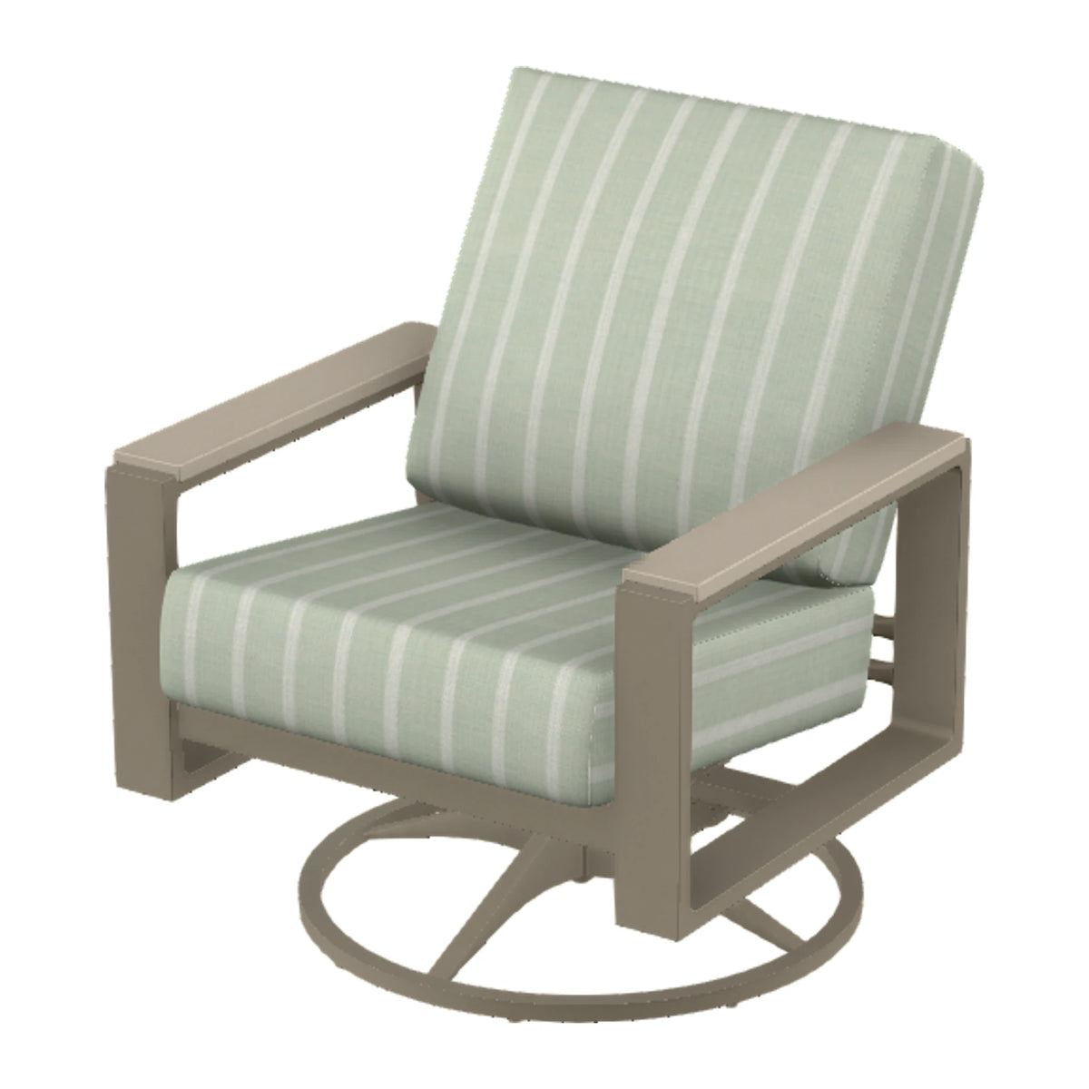 Telescope Larssen Cushion Swivel Rocker w/ Arm Accents — Storm PC / Desert Accents