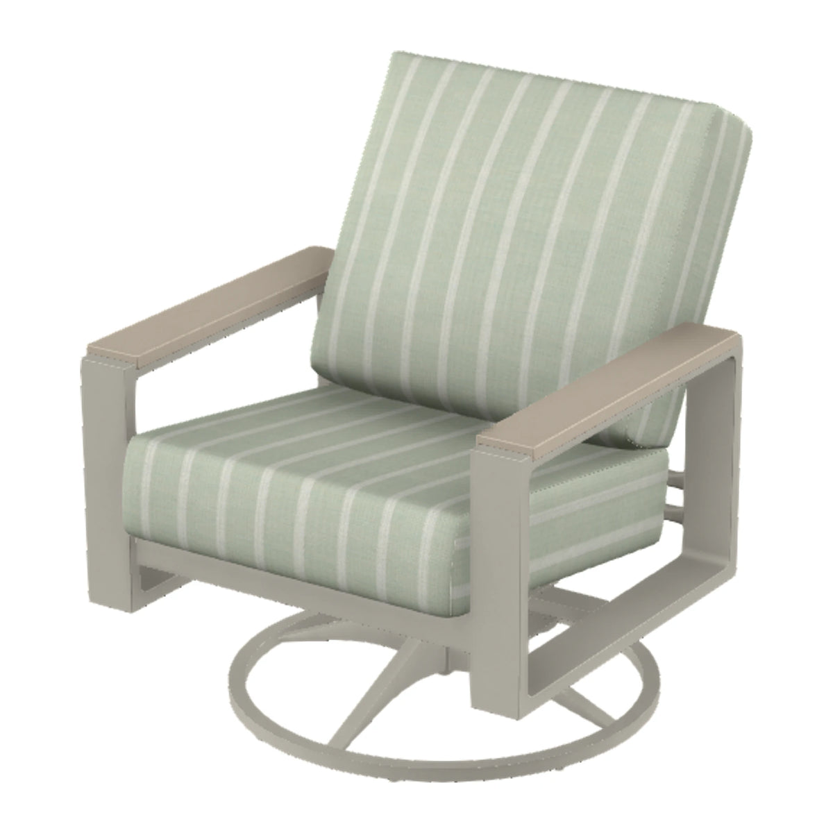 Telescope Larssen Cushion Swivel Rocker w/ Arm Accents — Warm Grey PC / Desert Accents