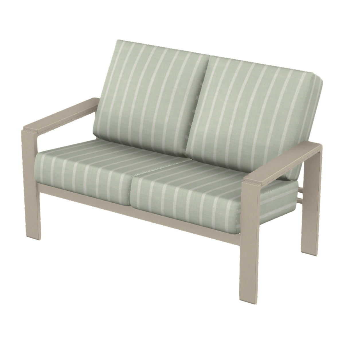 Larssen Cushion Loveseat w/ Arm Accents — Desert Sand PC / Desert Accents