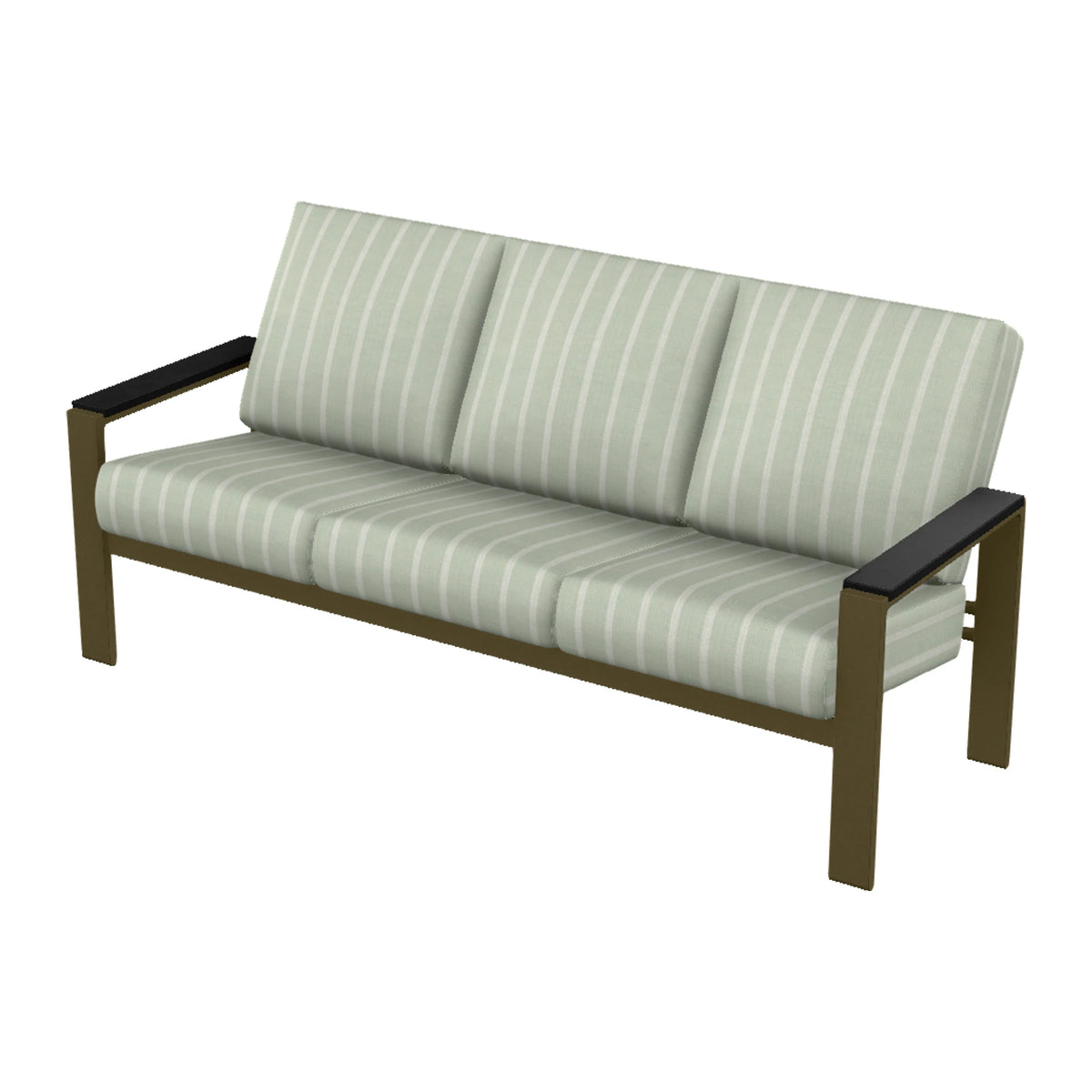 Telescope Larssen Cushion Sofa w/ Arm Accents — Beachwood PC / Black Accents