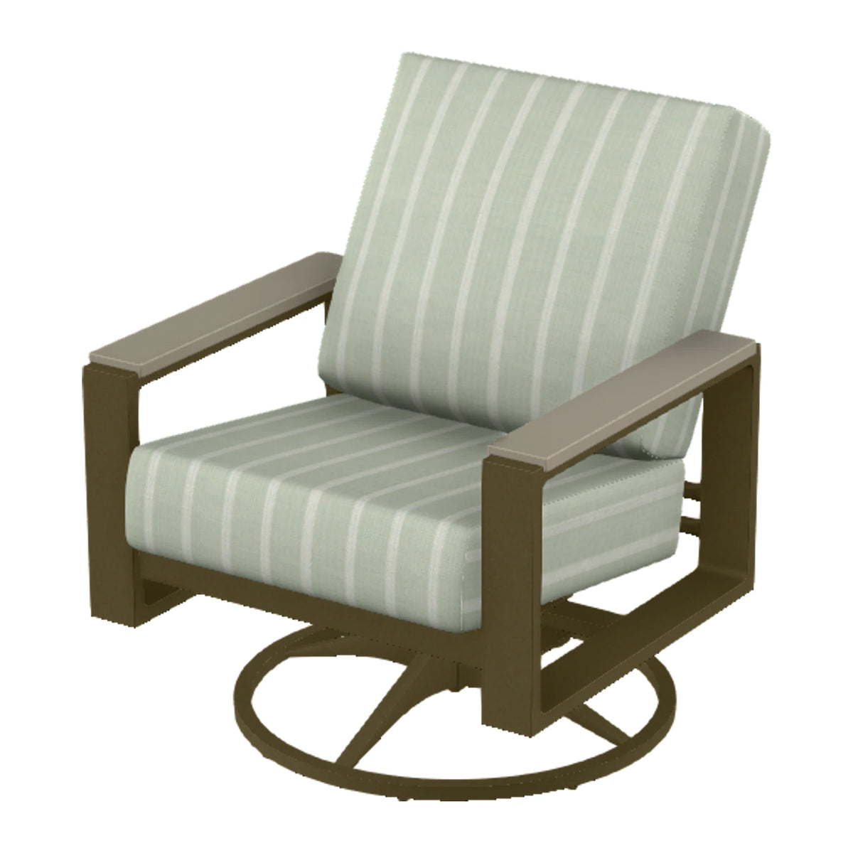 Telescope Larssen Cushion Swivel Rocker w/ Arm Accents — Beachwood PC / Storm Accents