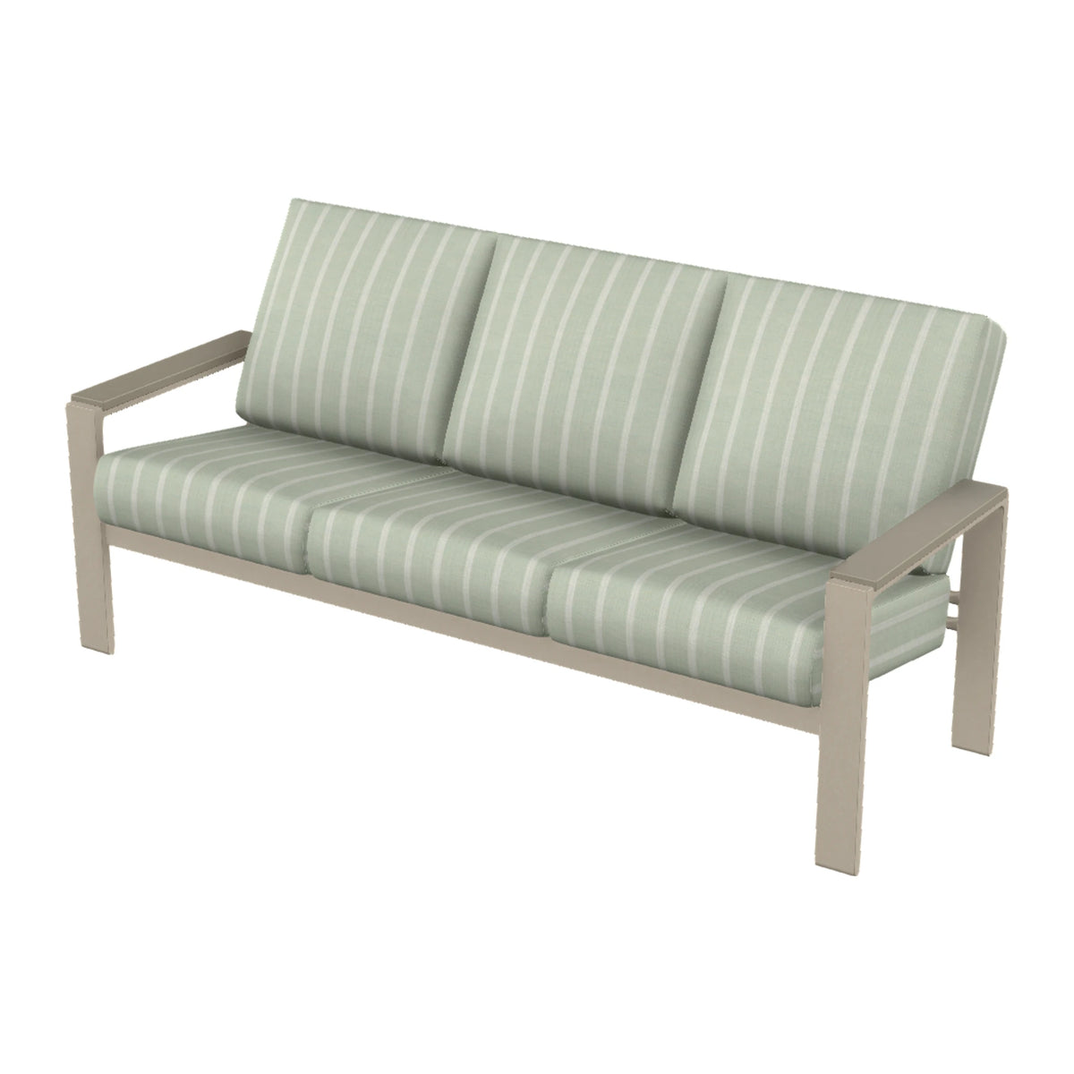 Telescope Larssen Cushion Sofa w/ Arm Accents — Desert Sand PC / Storm Accents