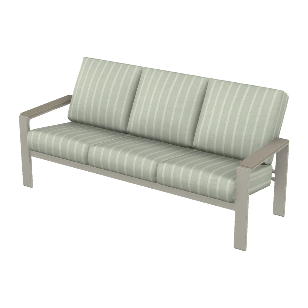 Telescope Larssen Cushion Sofa w/ Arm Accents — Warm Grey PC / Storm Accents