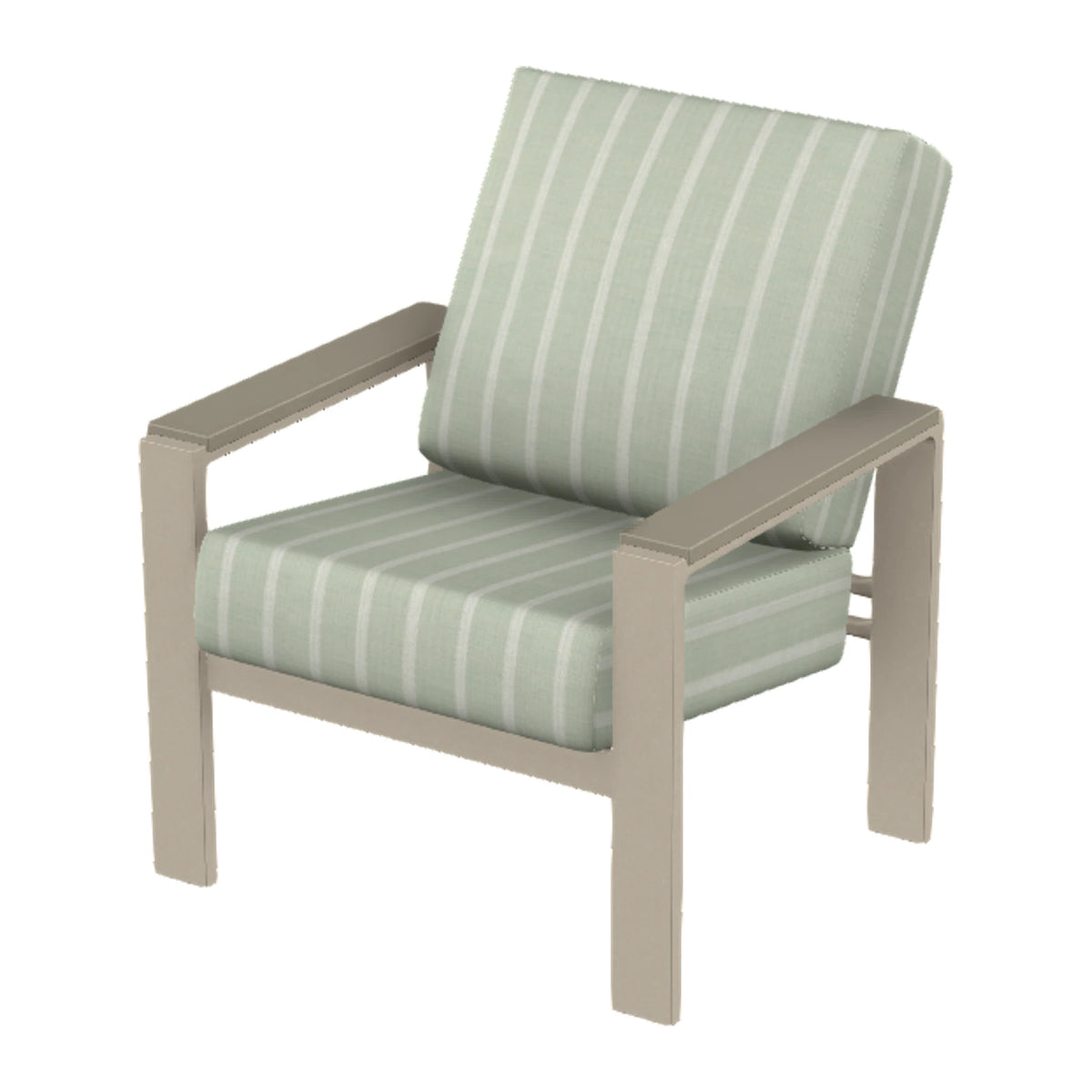 Larssen Cushion Armchair w/ Arm Accents — Desert Sand PC / Storm Accents