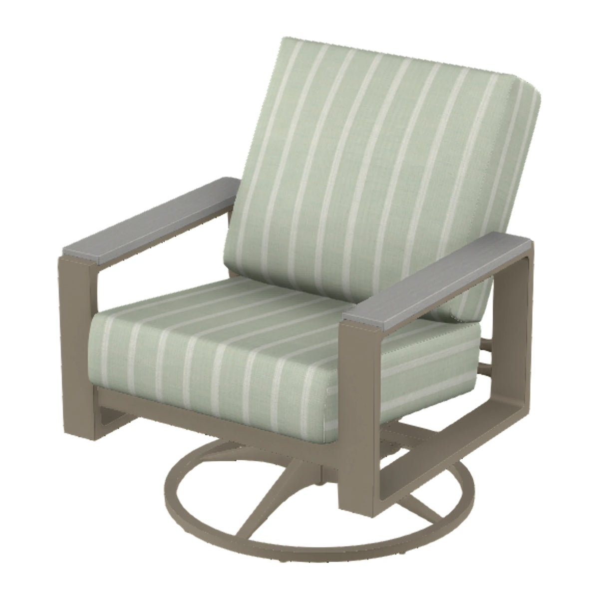 Telescope Larssen Cushion Swivel Rocker w/ Arm Accents — Storm PC / Cape Grey Accents