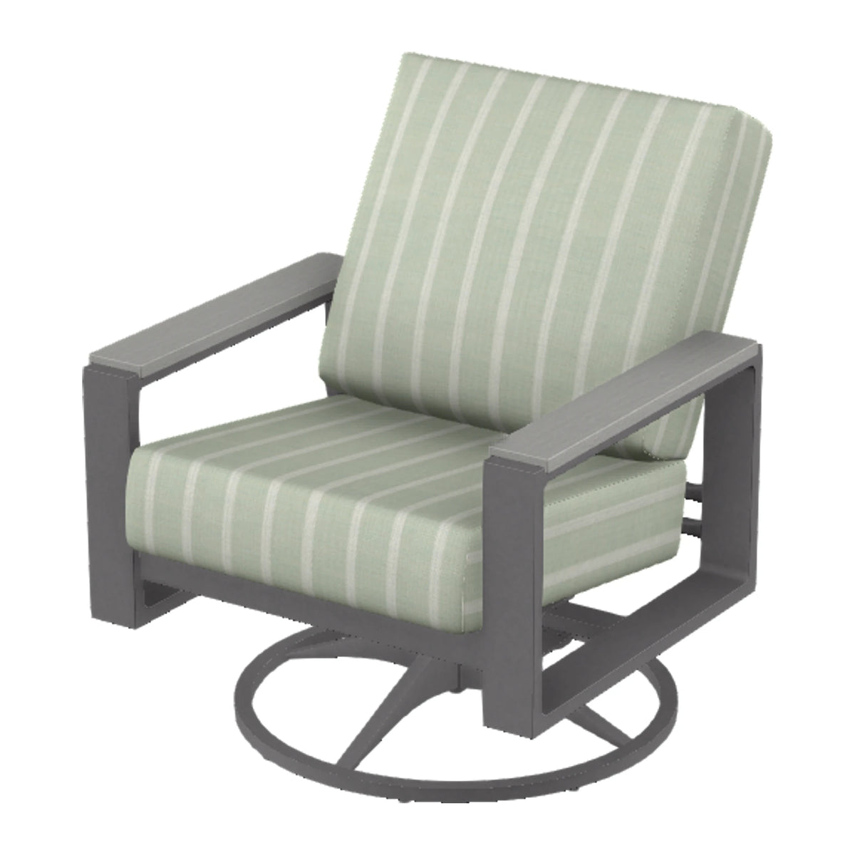 Telescope Larssen Cushion Swivel Rocker w/ Arm Accents — Graphite Txt PC / Cape Grey Accents