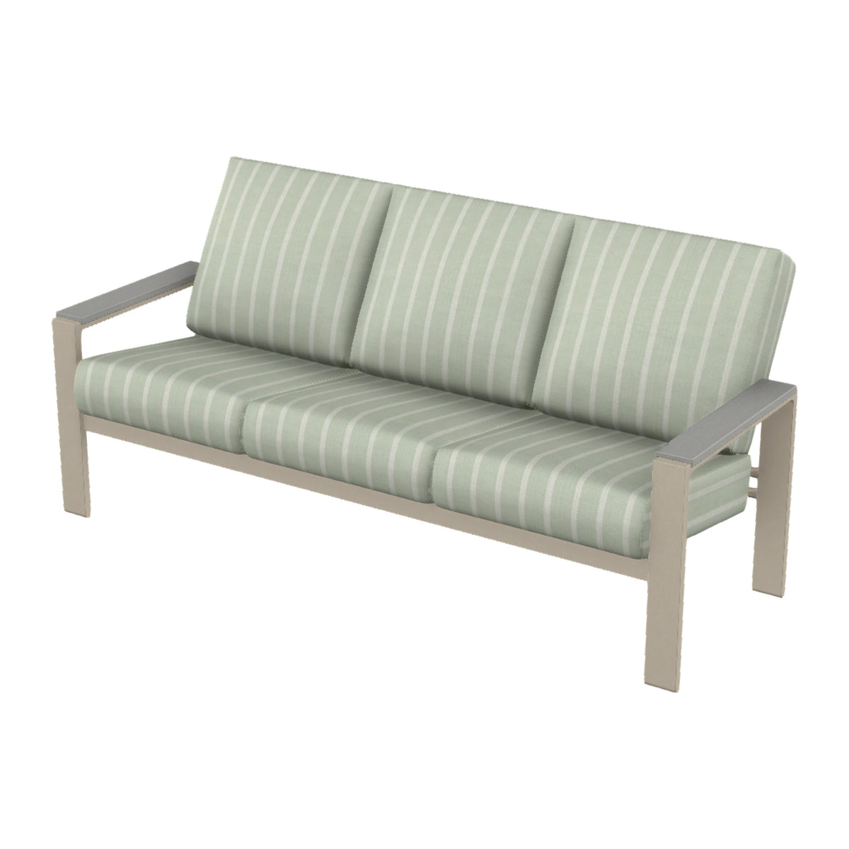 Telescope Larssen Cushion Sofa w/ Arm Accents — Desert Sand PC / Cape Grey Accents