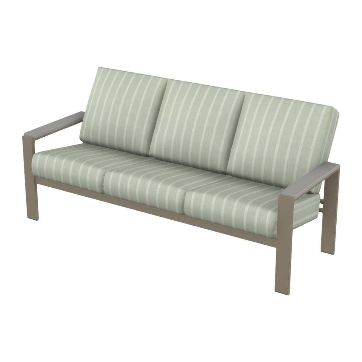 Telescope Larssen Cushion Sofa w/ Arm Accents — Storm PC / Cape Grey Accents