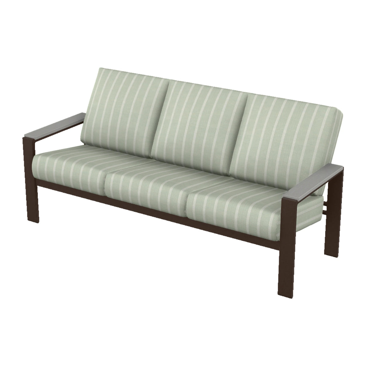 Telescope Larssen Cushion Sofa w/ Arm Accents — Kona PC / Cape Grey Accents