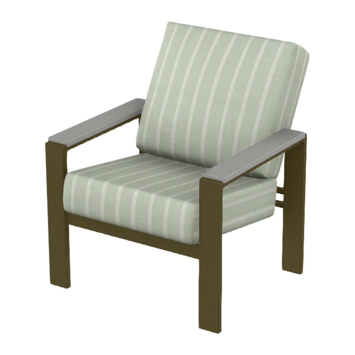 Larssen Cushion Armchair w/ Arm Accents — Beachwood PC / Cape Grey Accents