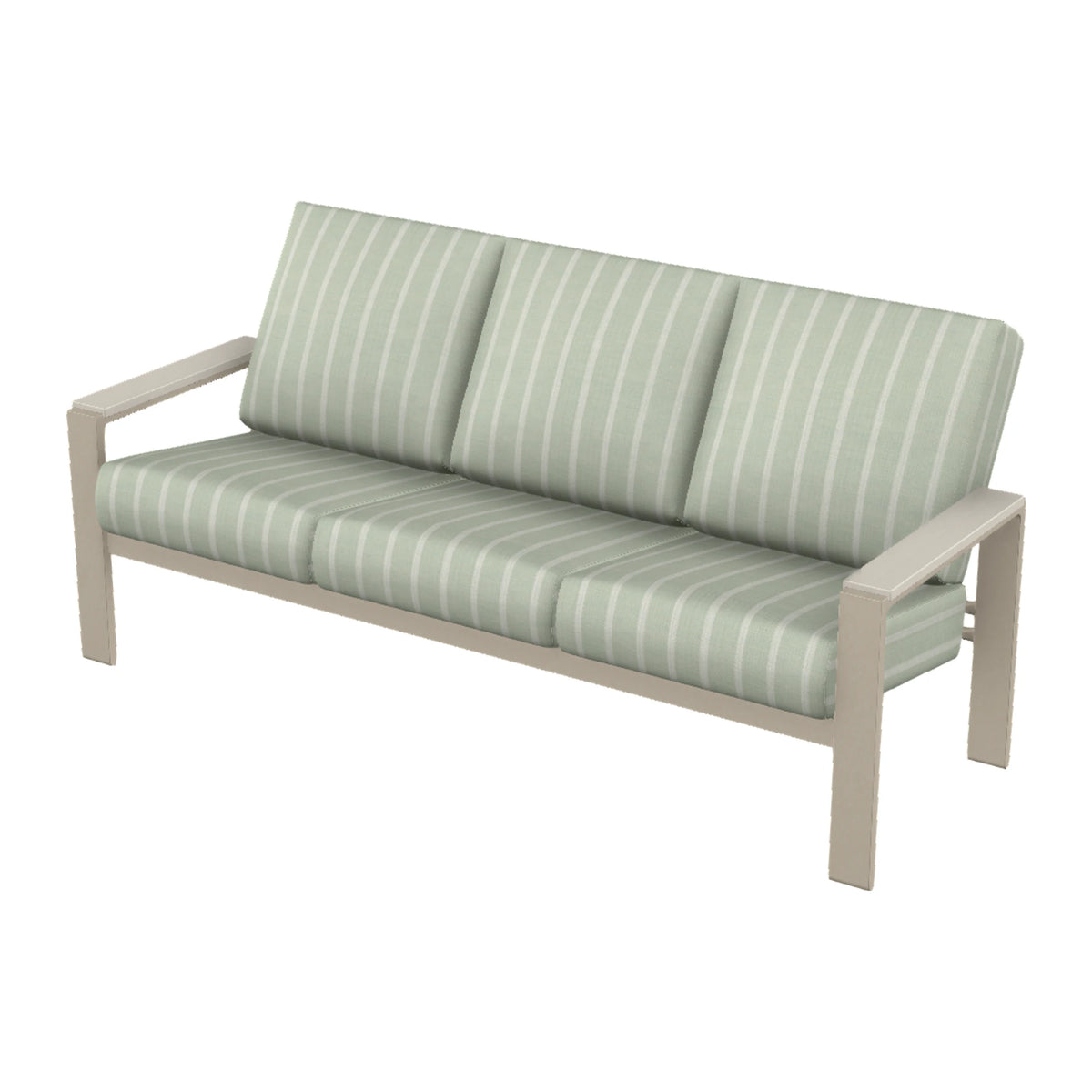 Telescope Larssen Cushion Sofa w/ Arm Accents — Desert Sand PC / Laguna Accents