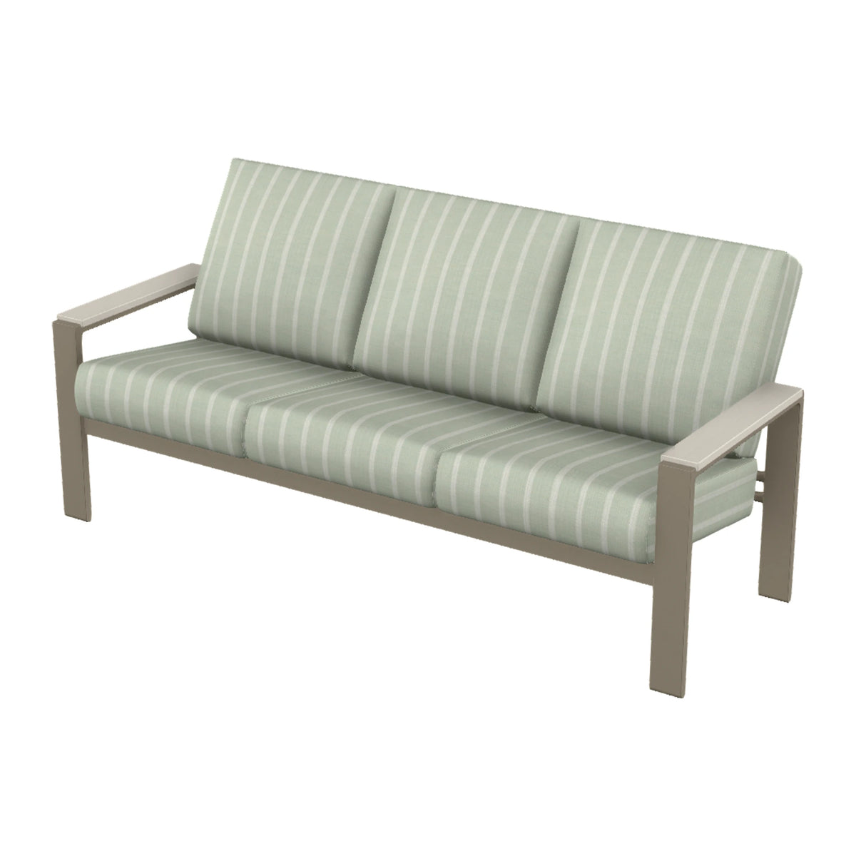 Telescope Larssen Cushion Sofa w/ Arm Accents — Storm PC / Laguna Accents
