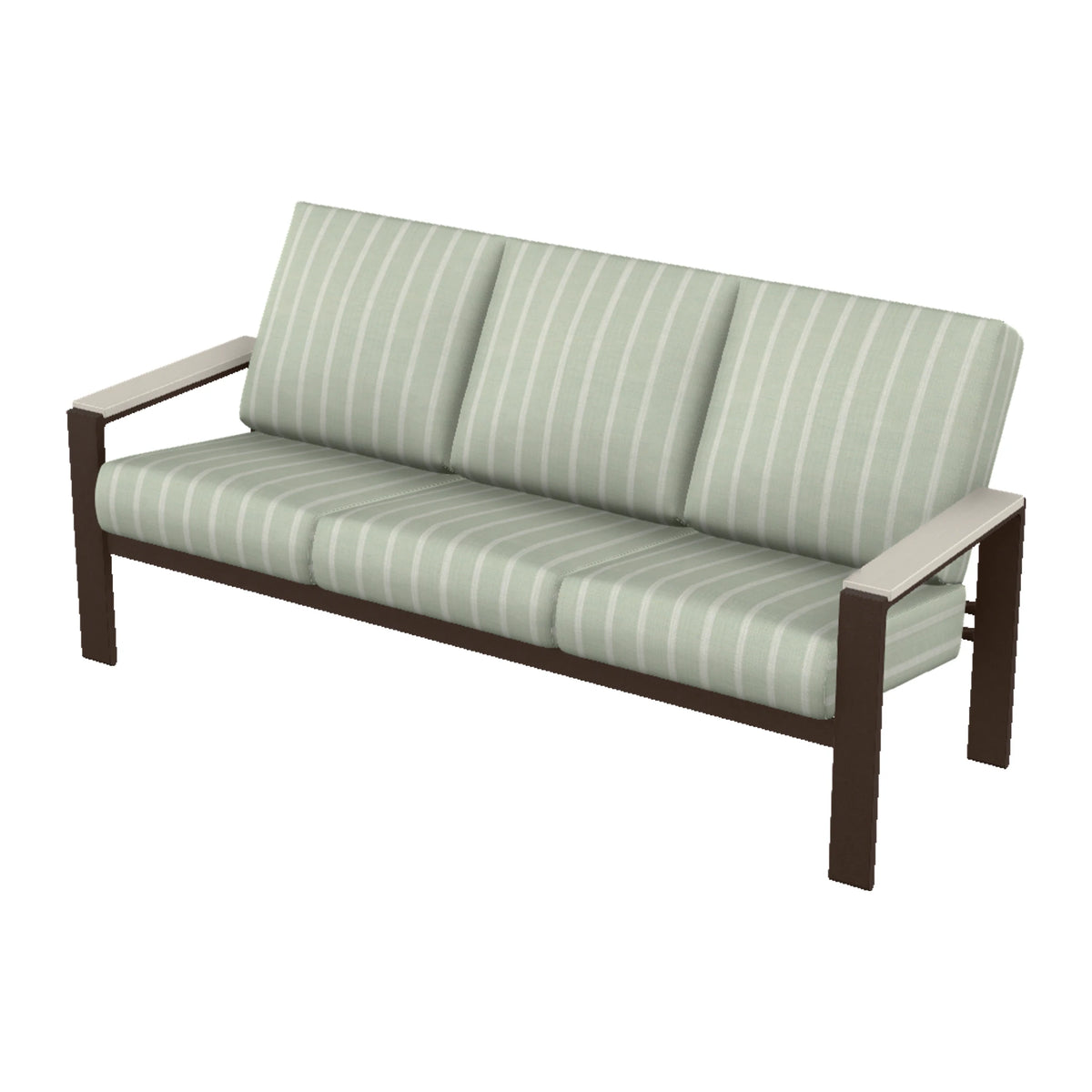 Telescope Larssen Cushion Sofa w/ Arm Accents — Kona PC / Laguna Accents