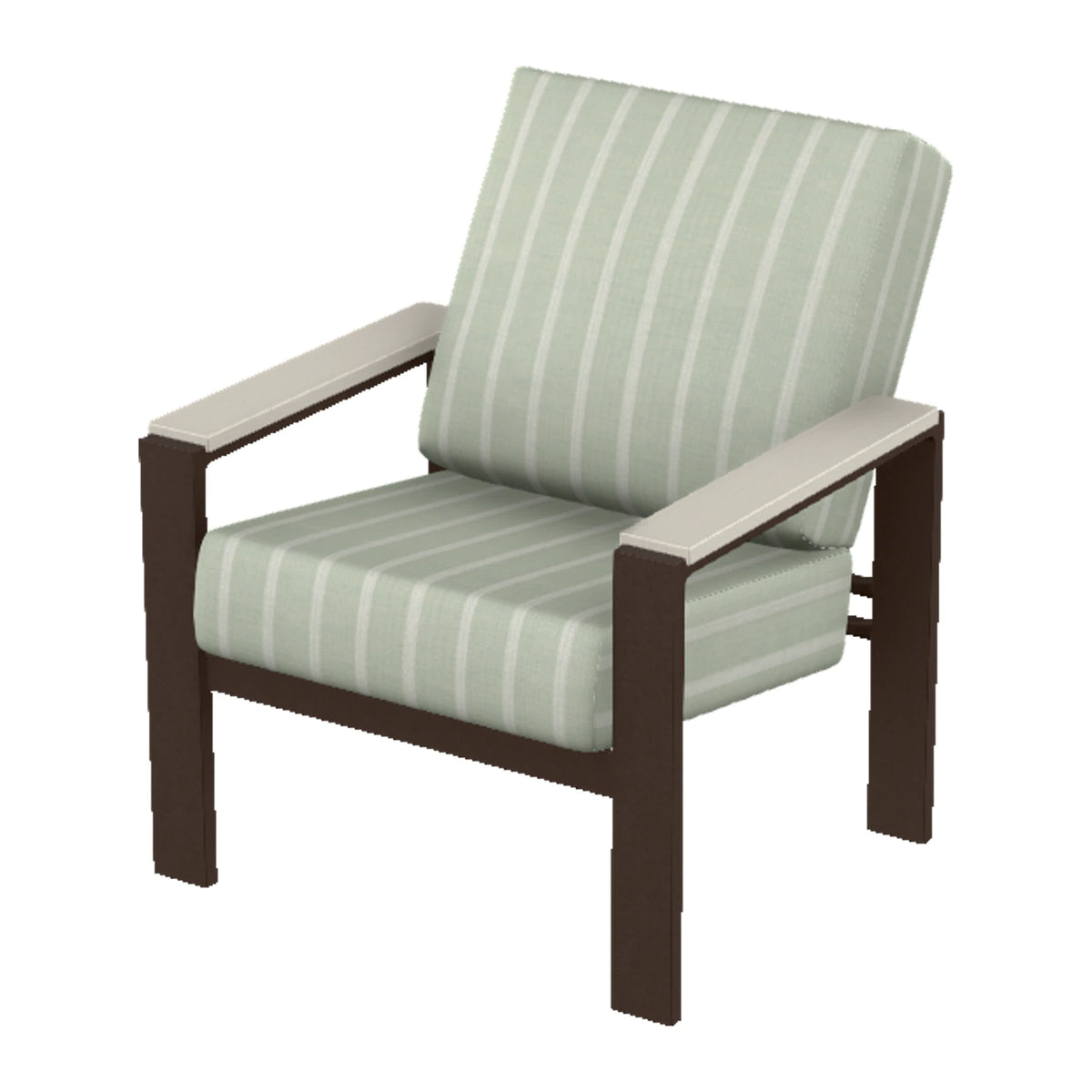 Larssen Cushion Armchair w/ Arm Accents — Kona PC / Laguna Accents