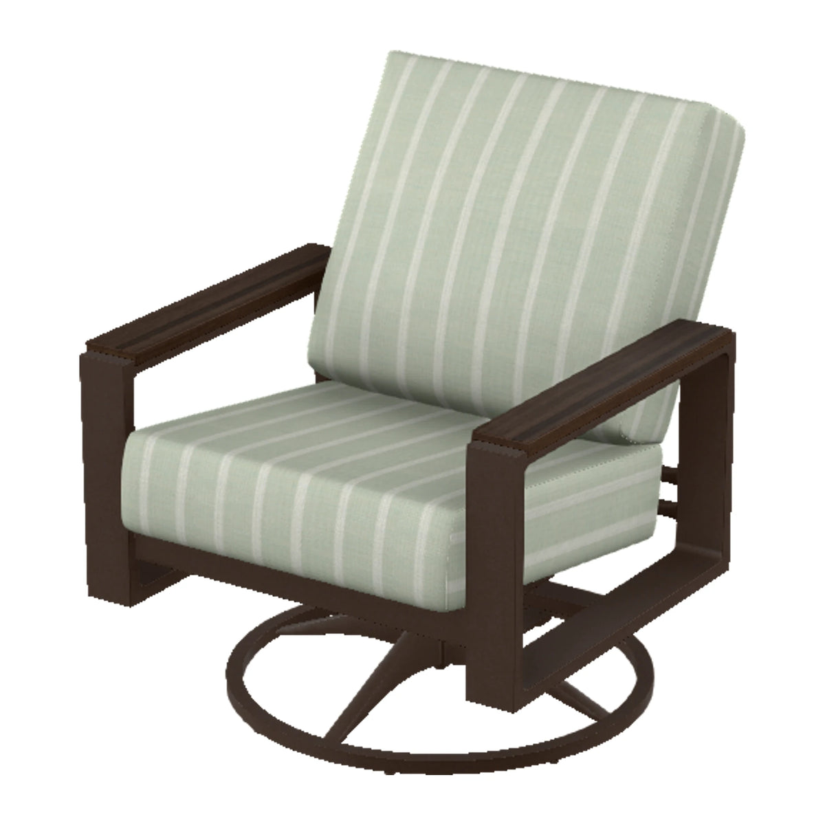 Telescope Larssen Cushion Swivel Rocker w/ Arm Accents — Kona PC / Chestnut Accents