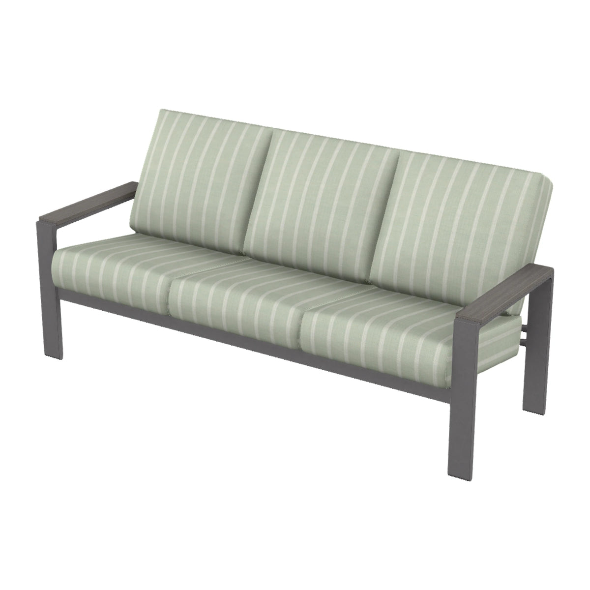 Telescope Larssen Cushion Sofa w/ Arm Accents — Graphite Txt PC / Boardwalk Accents