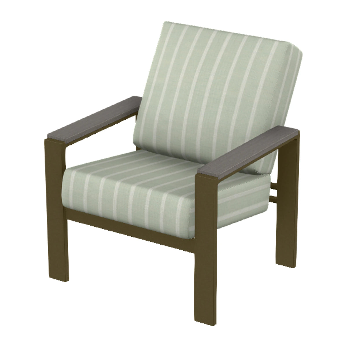 Larssen Cushion Armchair w/ Arm Accents — Beachwood PC / Boardwalk Accents