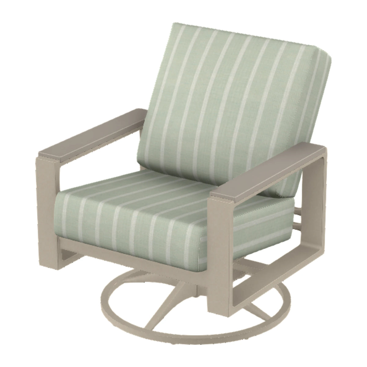 Telescope Larssen Cushion Swivel Rocker w/ Arm Accents — Desert Sand PC / Warm Grey Accents