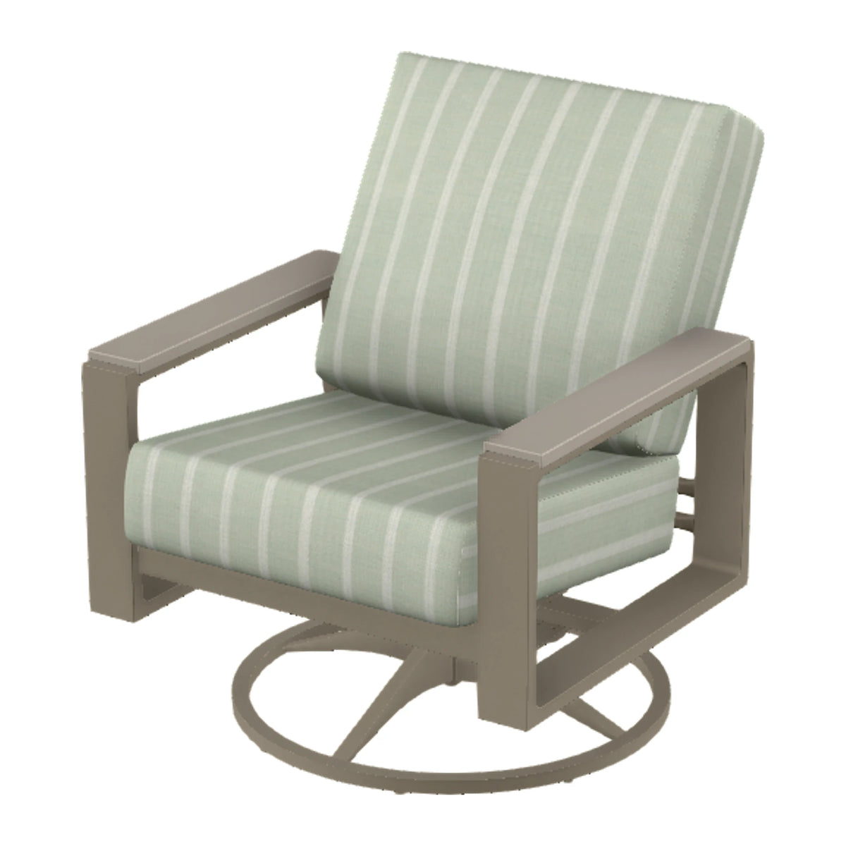 Telescope Larssen Cushion Swivel Rocker w/ Arm Accents — Storm PC / Warm Grey Accents