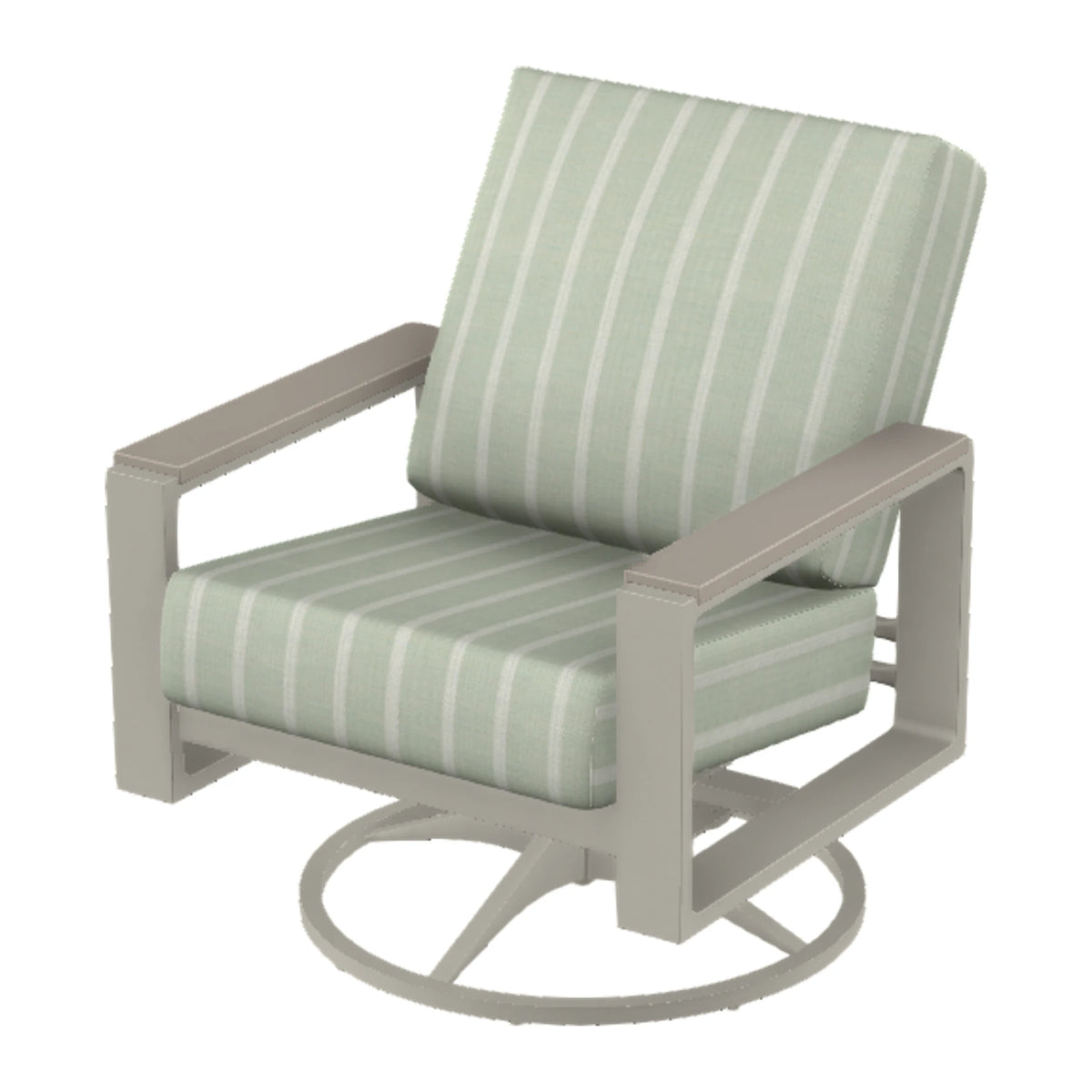 Telescope Larssen Cushion Swivel Rocker w/ Arm Accents — Warm Grey PC / Warm Grey Accents