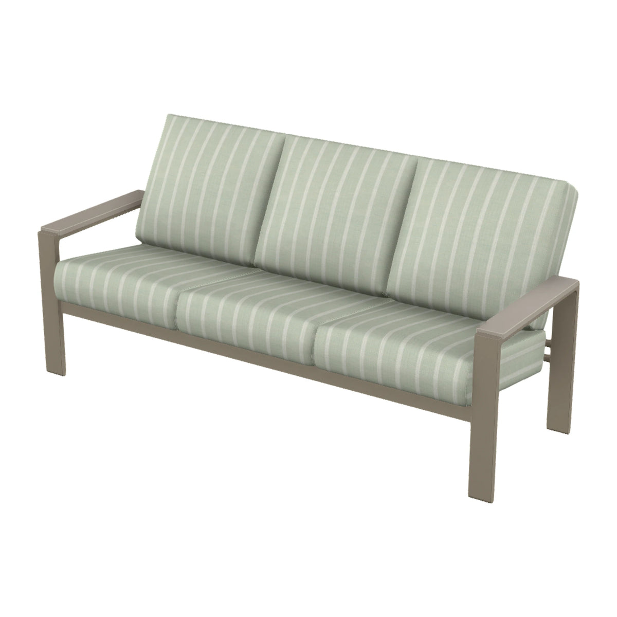 Telescope Larssen Cushion Sofa w/ Arm Accents — Storm PC / Warm Grey Accents