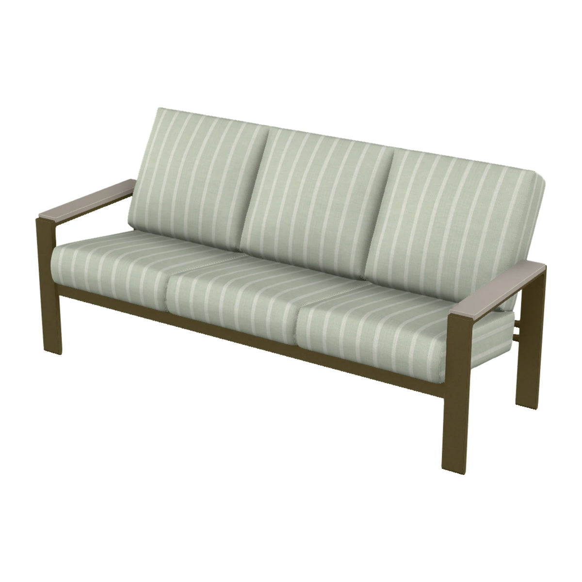 Telescope Larssen Cushion Sofa w/ Arm Accents — Beachwood PC / Warm Grey Accents
