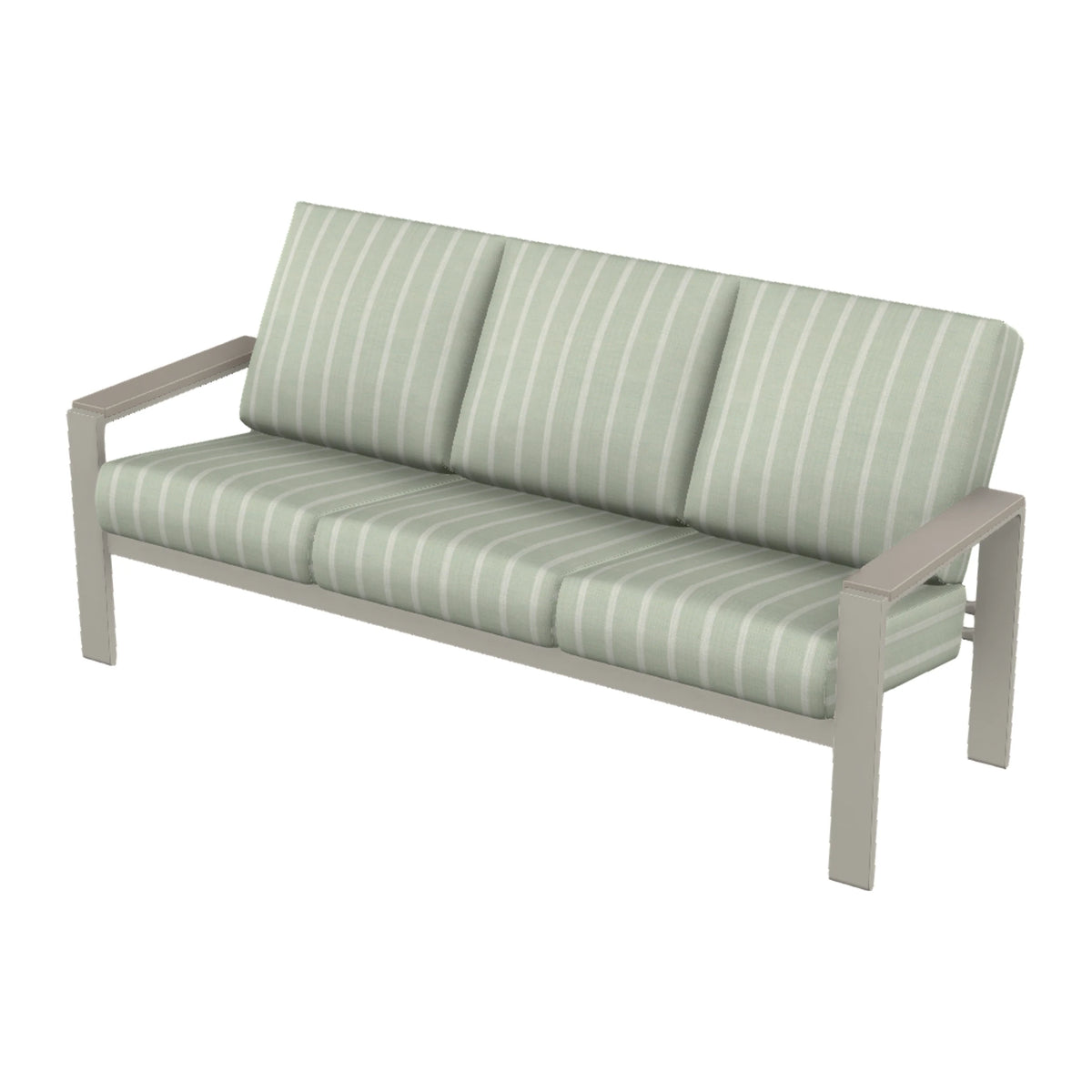 Telescope Larssen Cushion Sofa w/ Arm Accents — Warm Grey PC / Warm Grey Accents