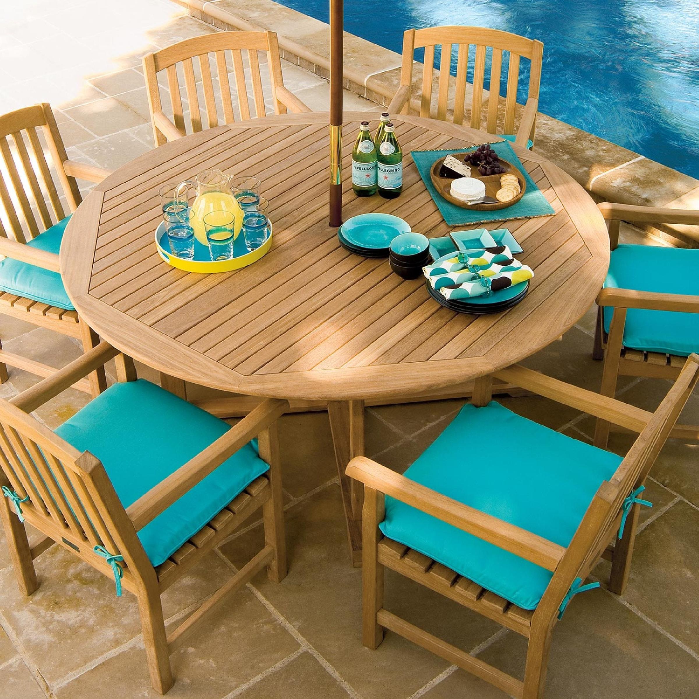 Oxford Teak 67" Round Dining Table