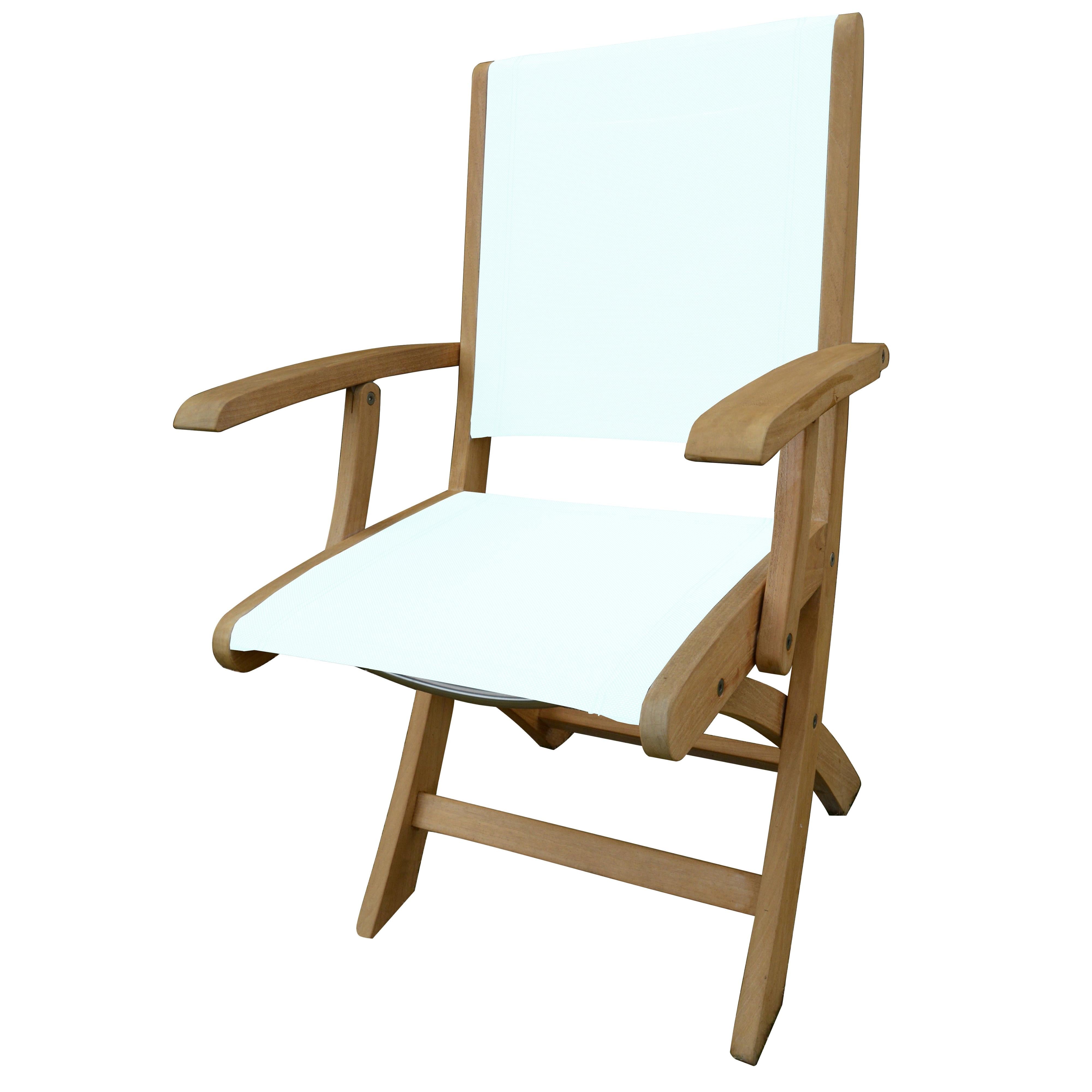 Three Birds 62" Square Dining Table and Riviera Sling Teak Patio Dining Set