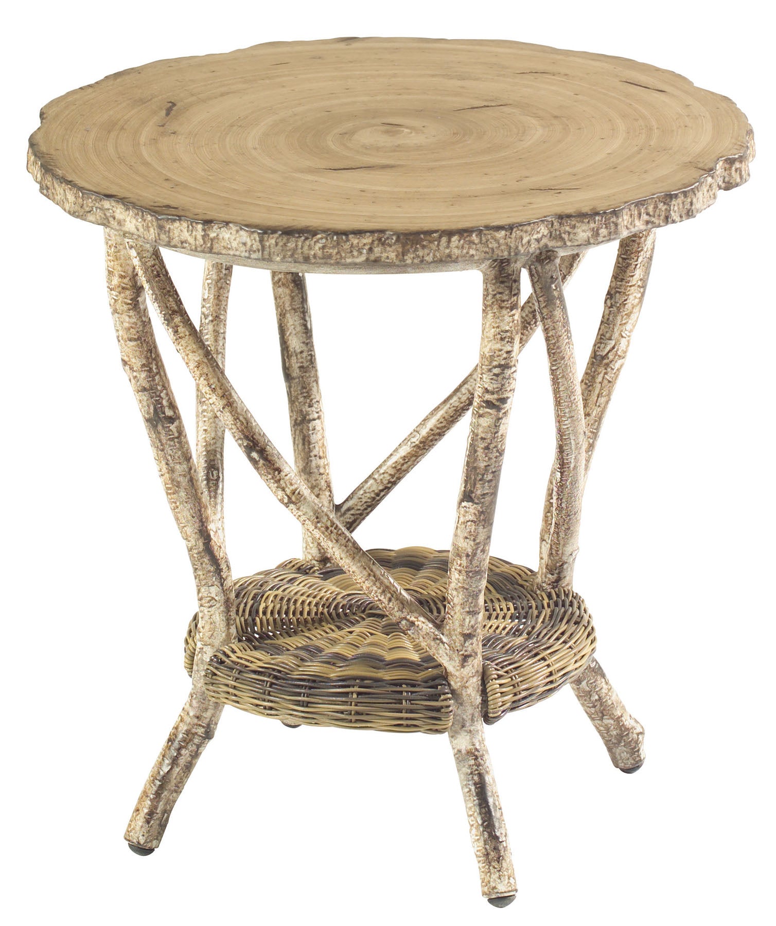 River Run Side Table With Faux Birch Top