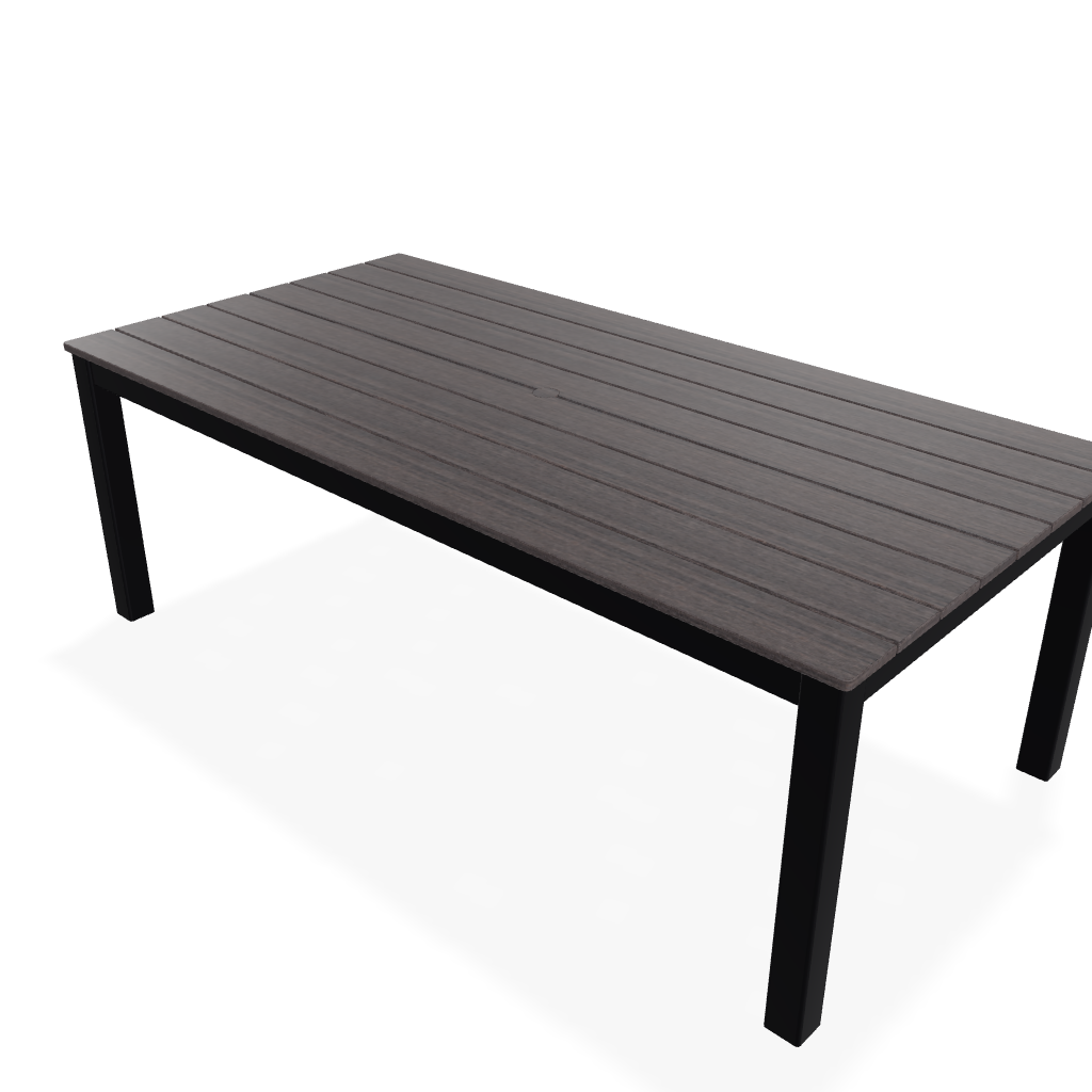 42" x 84" Rectangular Rustic Table Top w/ Parsons Legs - Dining Height