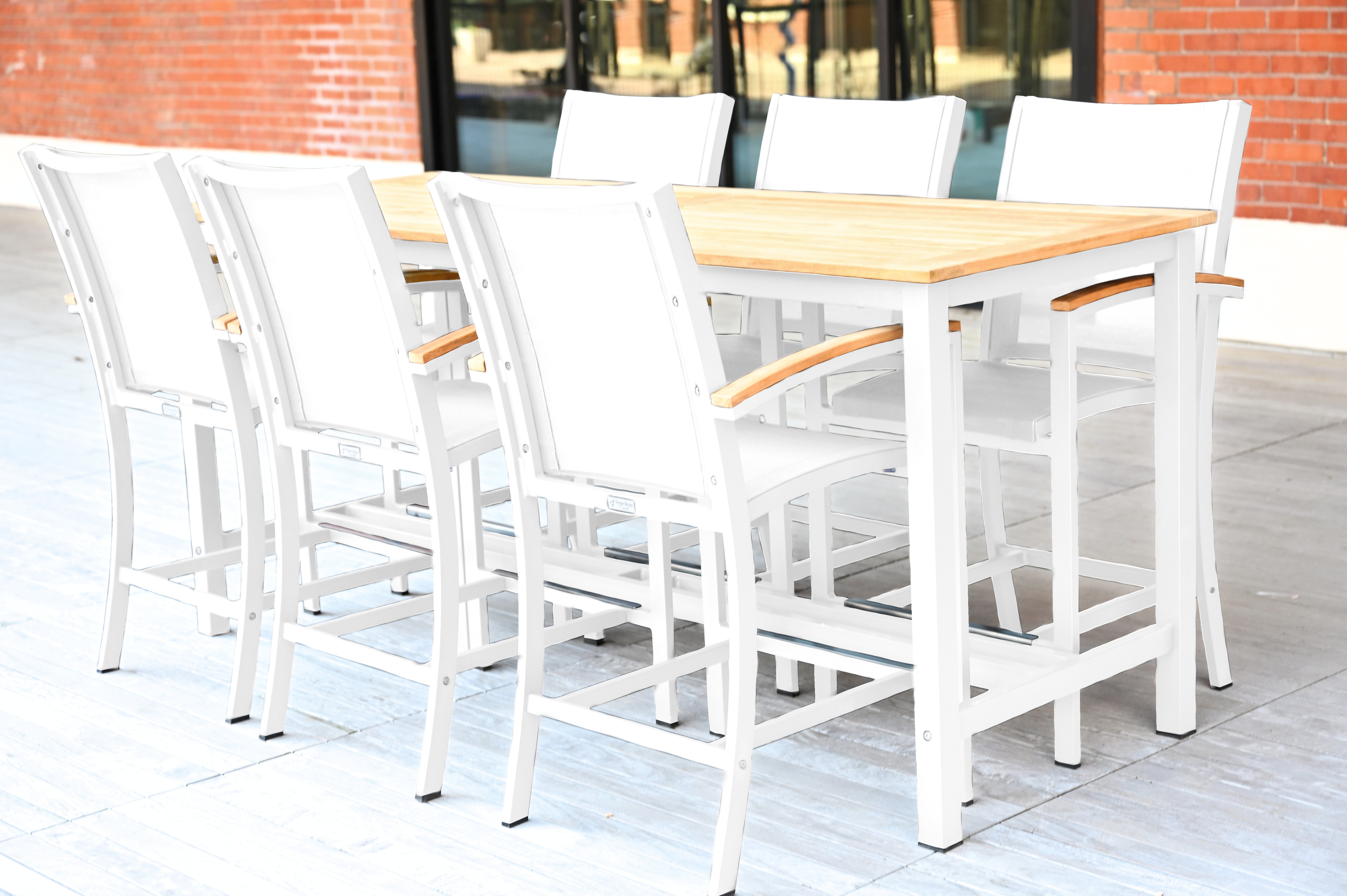 Three Birds Tribeca Chairs + 82" Soho Counter Height Table Set