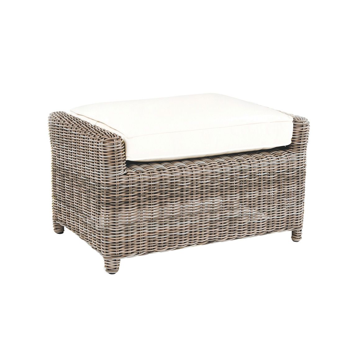Kingsley Bate Sag Harbor Wicker Ottoman - Thumbnail 3