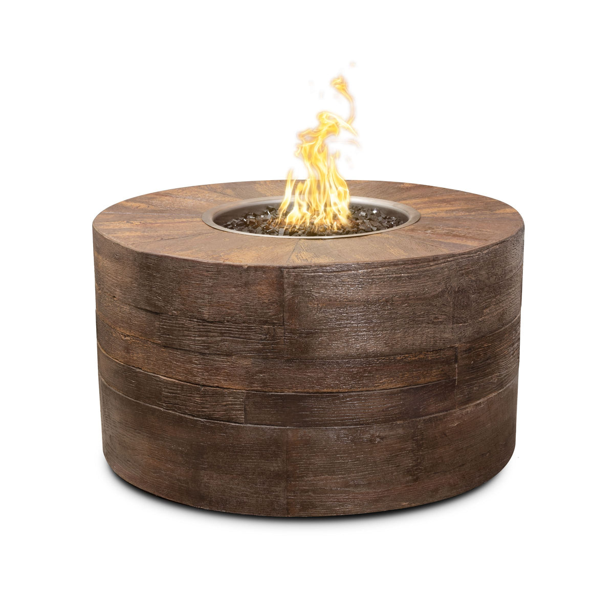 Sequoia Wood Grain Fire Pit 42" - 16" Tall