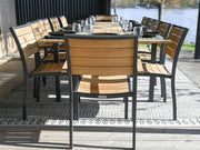 SoHo Aluminum Teak Outdoor Dining Set - 13pc Set