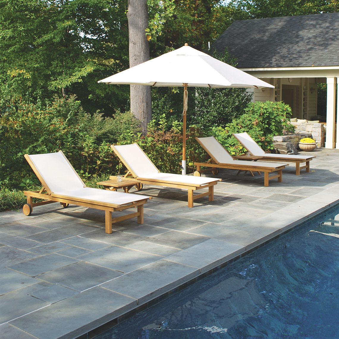 St. Tropez Adj. Chaise Lounge W/Wheels