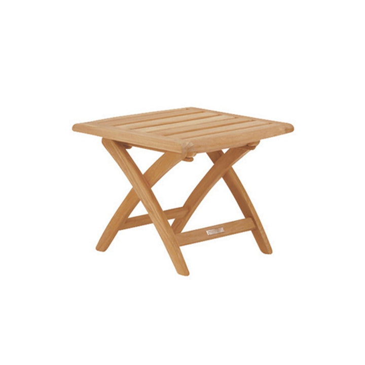 St. Tropez Folding Side Table/Ottoman W/Teak Top