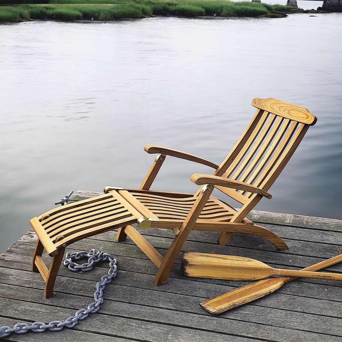 Kingsley Bate Steamer Chair with Ottoman - Thumbnail 2