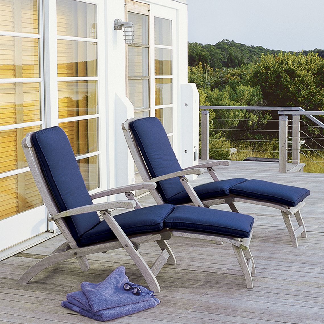 Kingsley Bate Steamer Chair with Ottoman