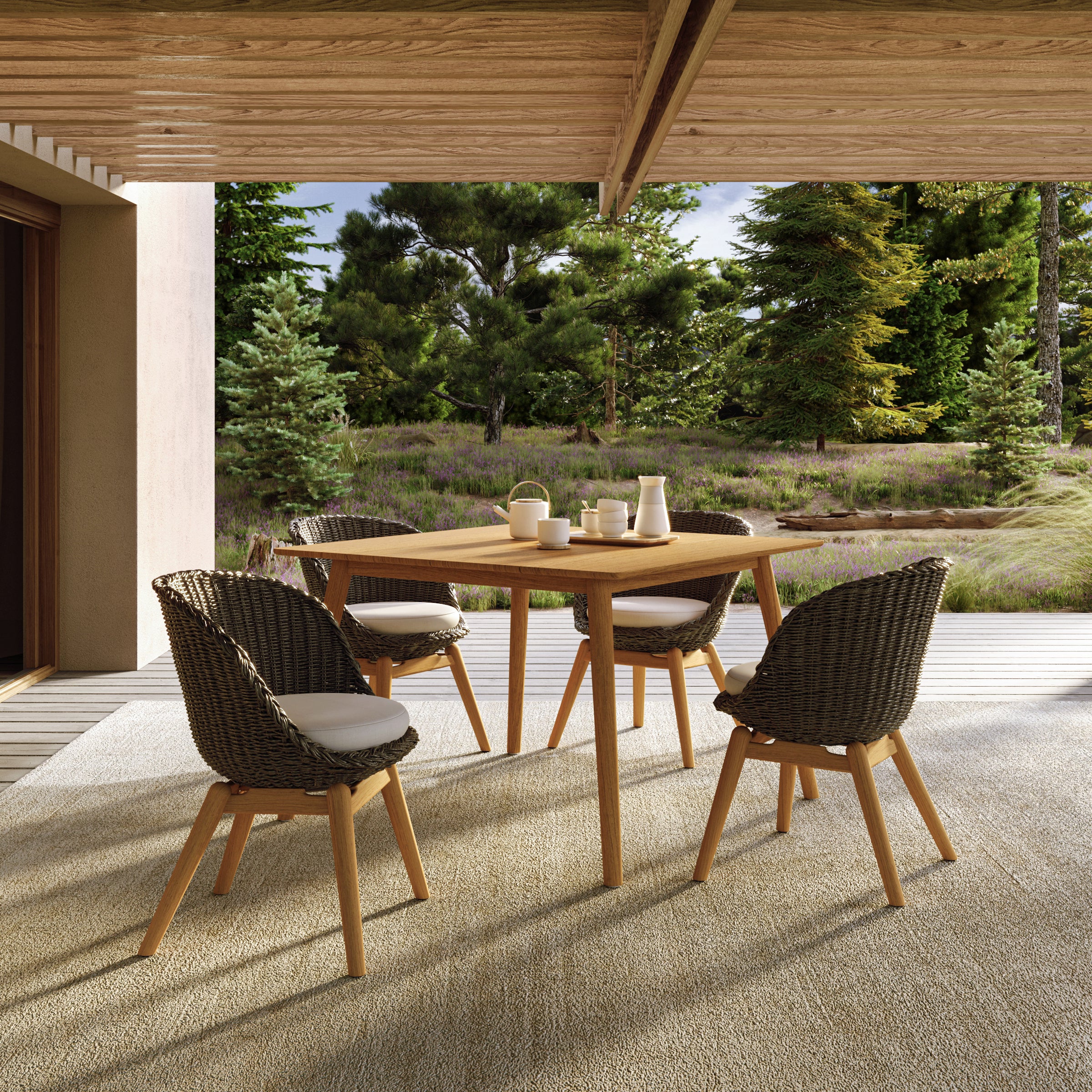 Tulle 45" Square Dining Table
