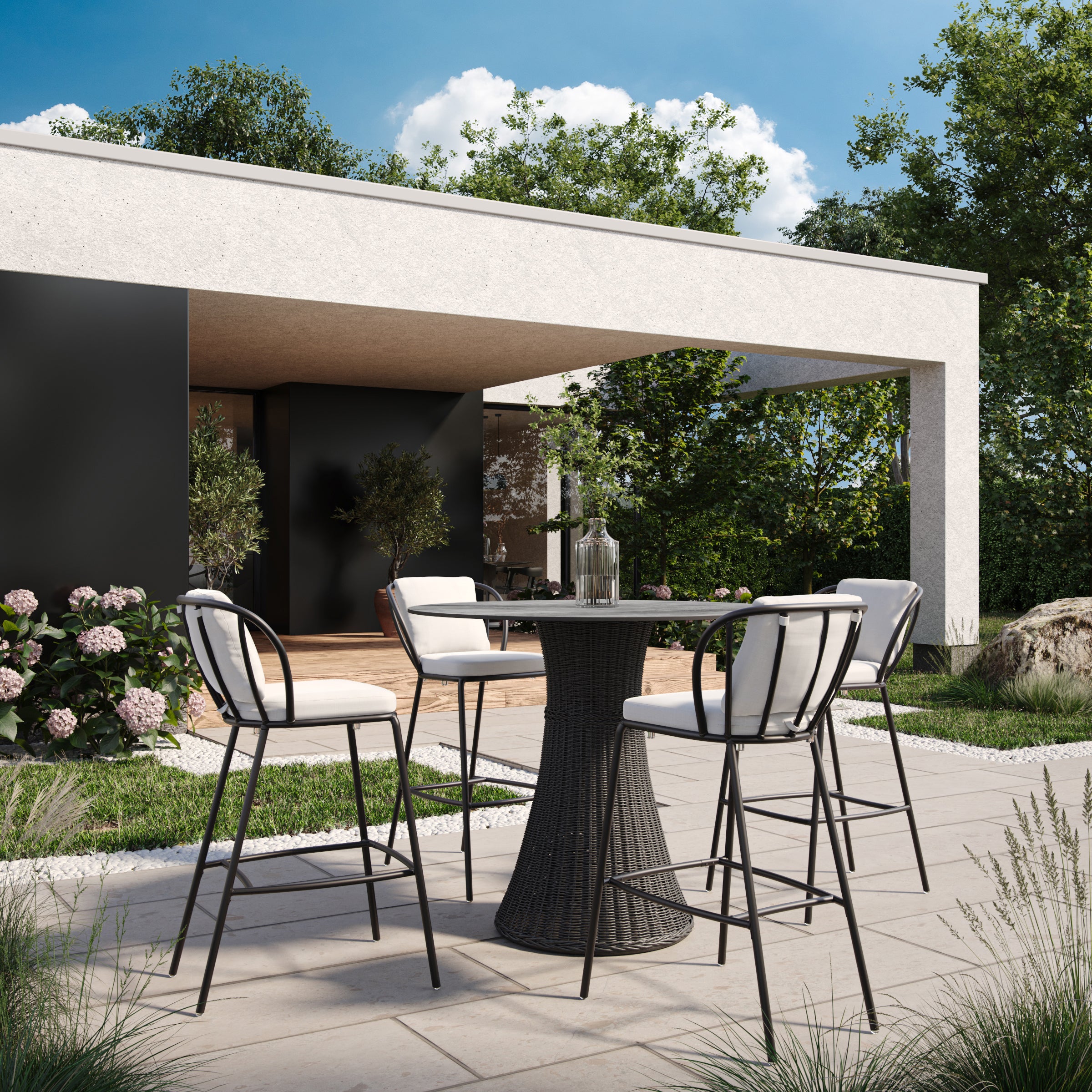 Tulle 48" Round Bar Table