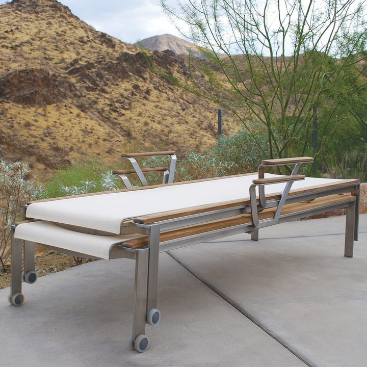 Tivoli Adj. Chaise Lounge w/Wheels & Arms