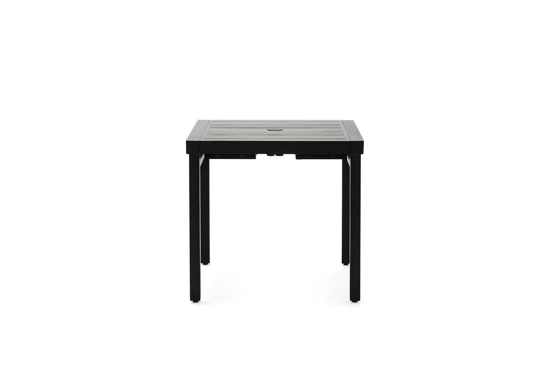 30" x 48" Tri-Slat Rectangular Umbrella Dining Height Table - Expandable