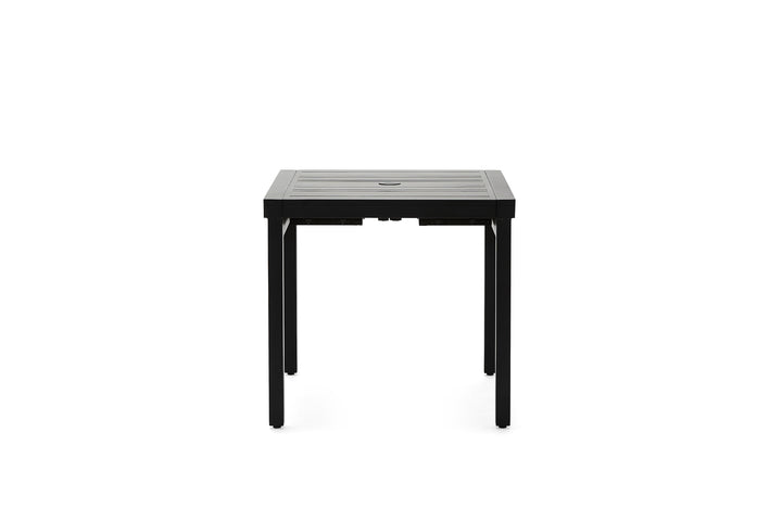 30" x 48" Tri-Slat Rectangular Umbrella Dining Height Table - Expandable