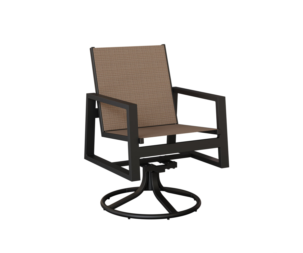 Vida Sling Swivel Rocker Dining Chair
