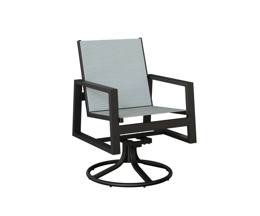Vida High Back Sling Swivel Rocker Dining Chair