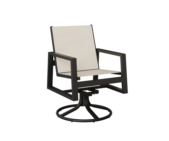 Vida High Back Sling Swivel Rocker Dining Chair