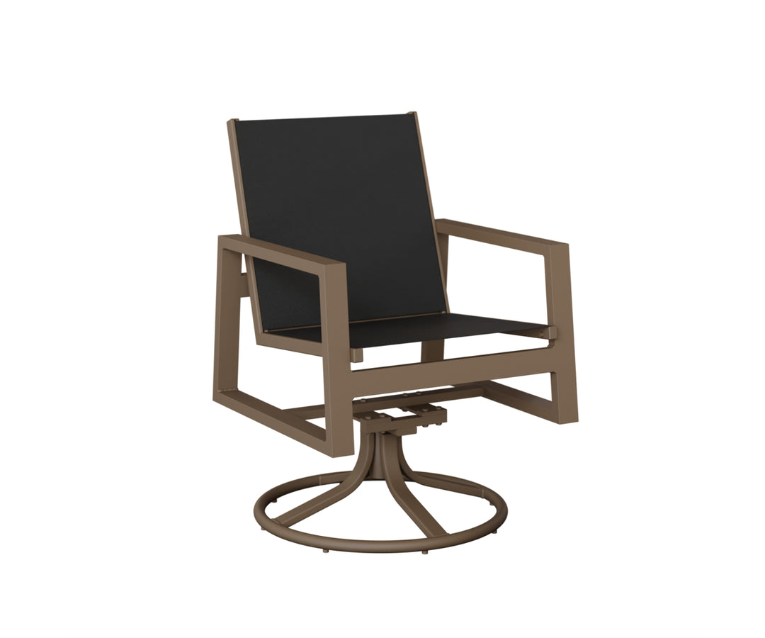 Vida Sling Swivel Rocker Dining Chair