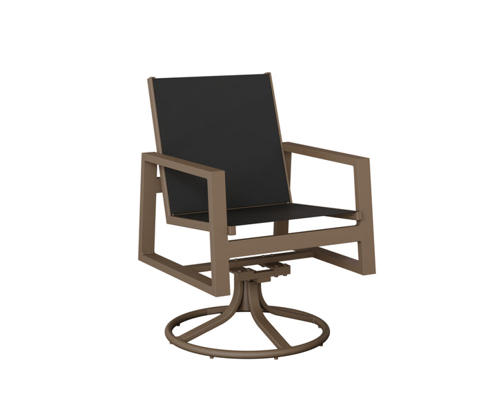 Vida Sling Swivel Rocker Dining Chair